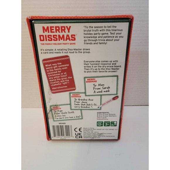 Friends and Family Fun! Merry Dissmass Board Game by What Do You Meme - New Item - Picture 3 of 5